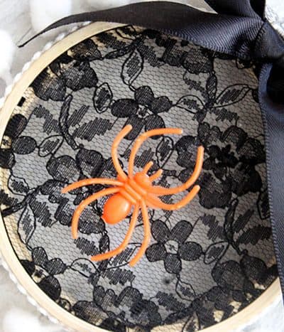 Love this Spider Web Embroidery Hoop Art!