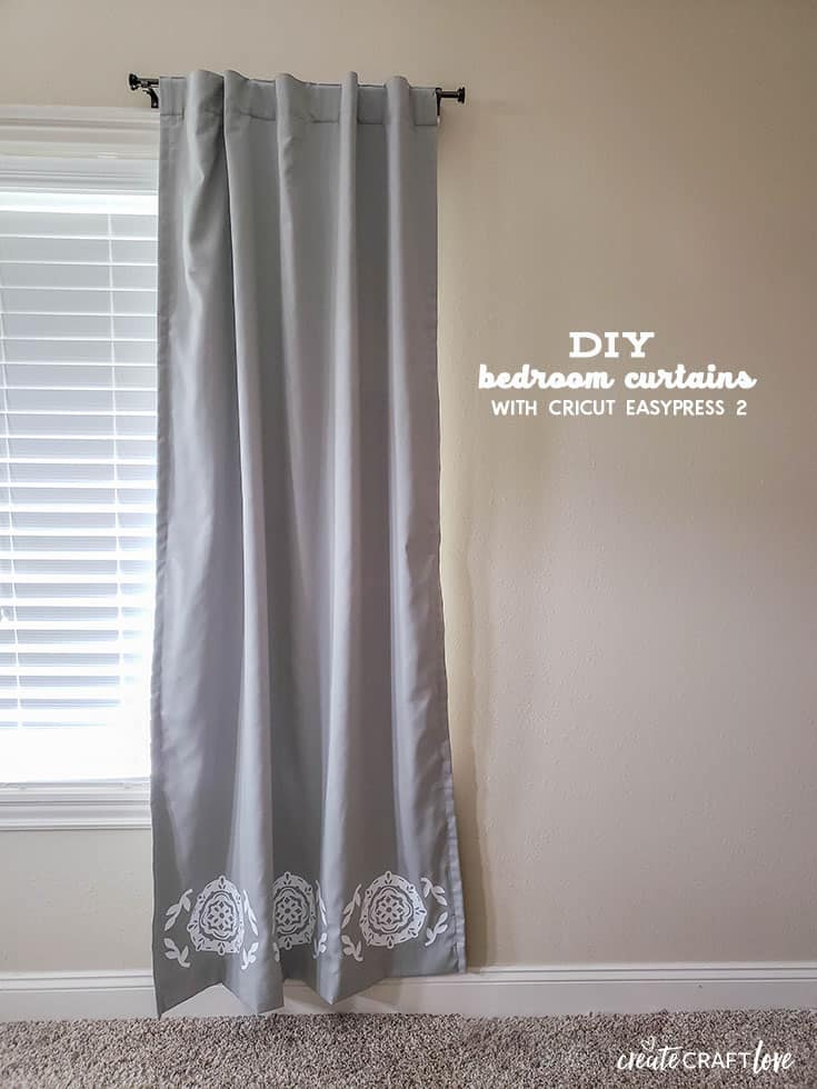 Create your own DIY Bedroom Curtains with Cricut EasyPress 2! #cricut #cricutmade #ad