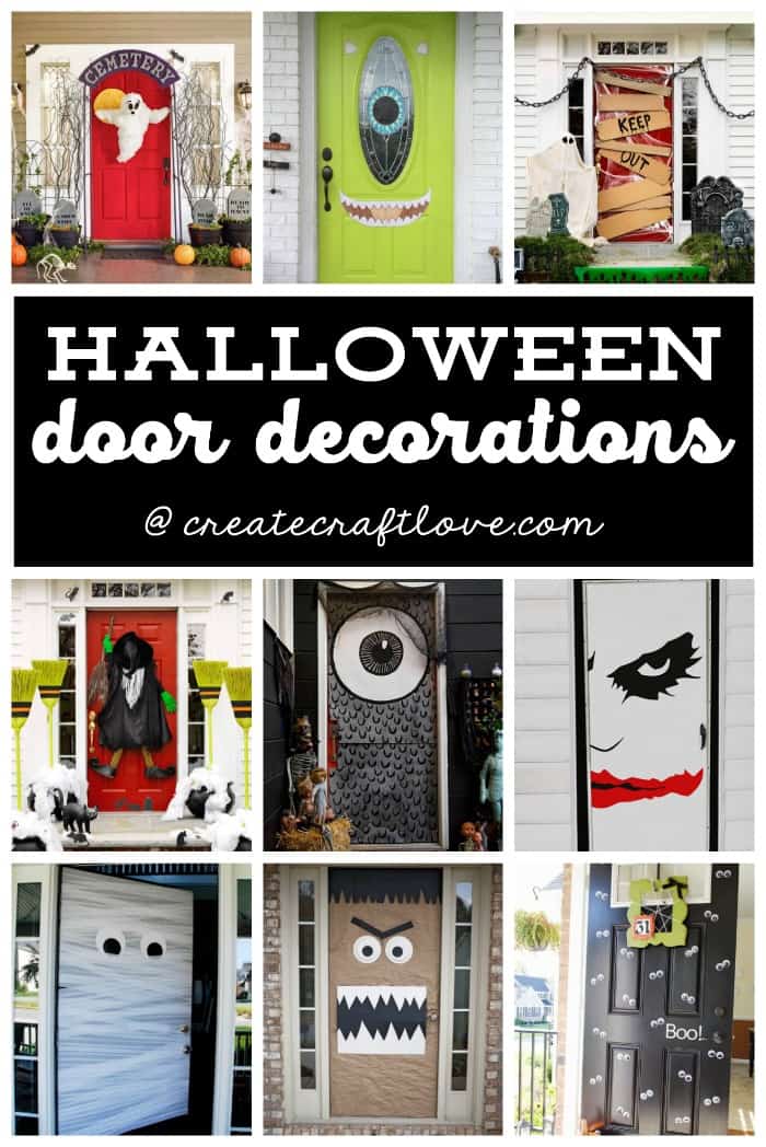 Greet trick or treaters and other guests with these adorable and spooky Halloween Door Decorations!  