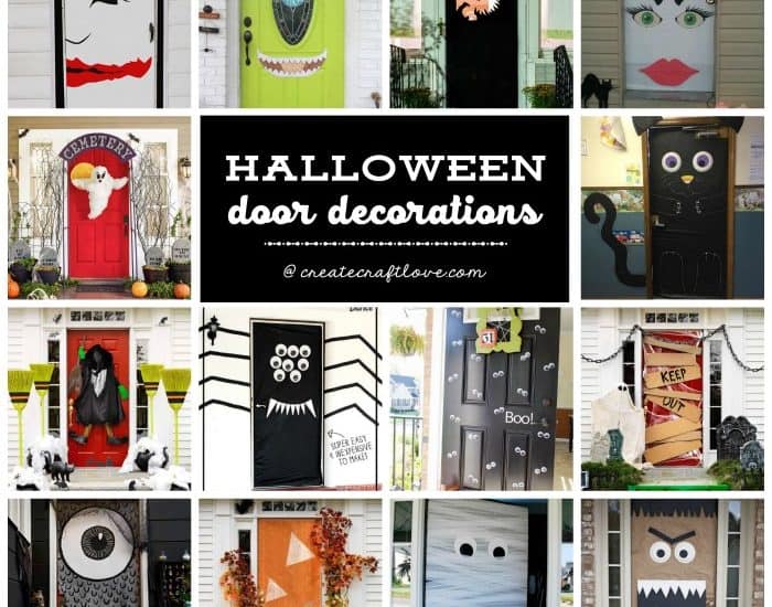 Greet trick or treaters and other guests with these adorable and spooky Halloween Door Decorations!