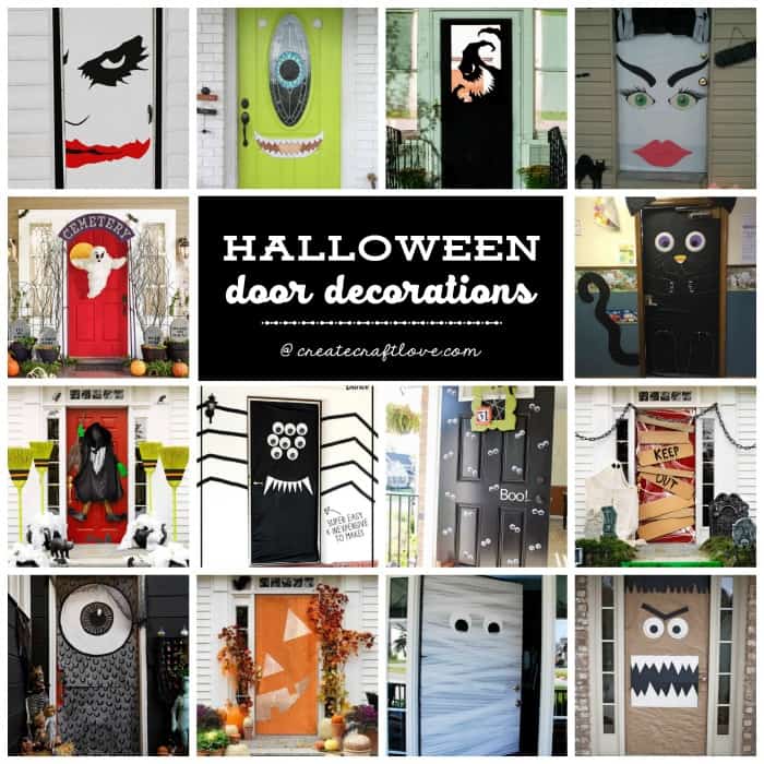 Greet trick or treaters and other guests with these adorable and spooky Halloween Door Decorations!  