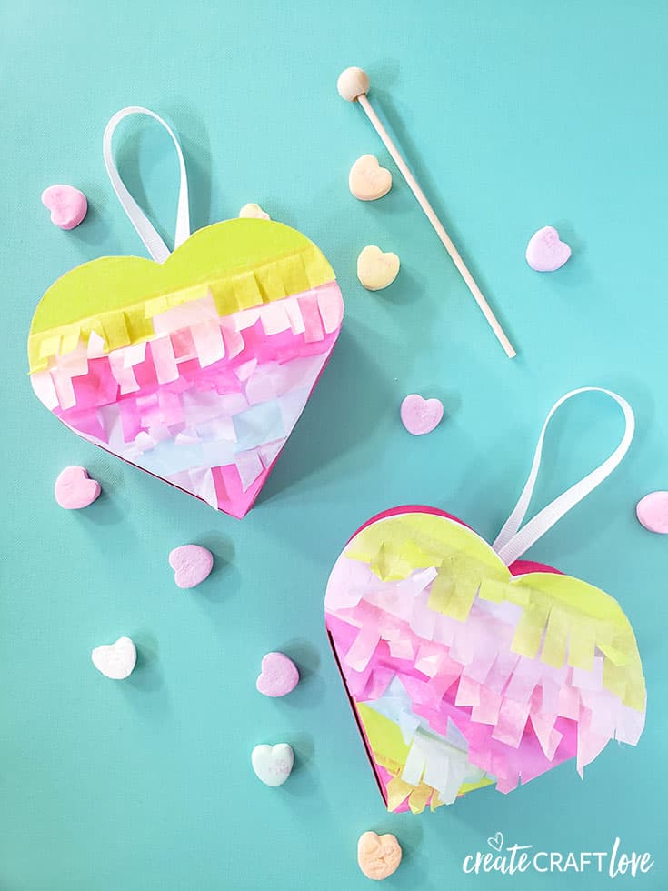 Mini Heart Pinatas for Valentine’s Day