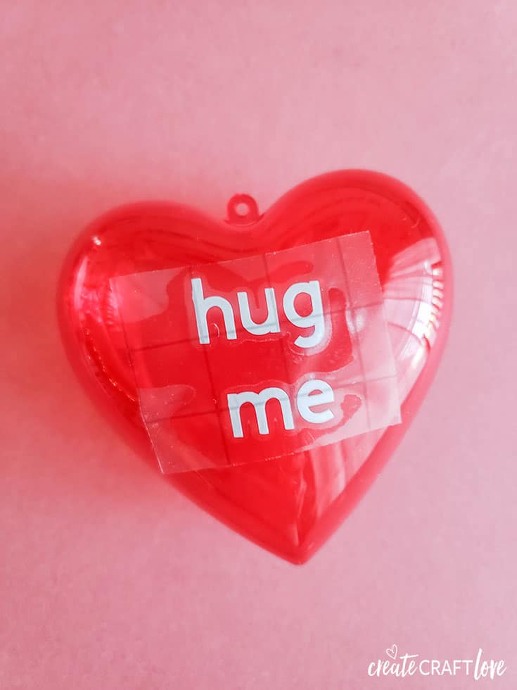 Apply vinyl to Conversation Heart Valentine Treat Box