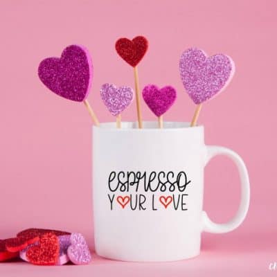 Create this cute Valentine Coffee Mug