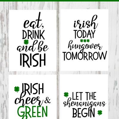 Decorate for St. Patrick's Day with these Irish Drinking Printables! #printables #stpatricksday