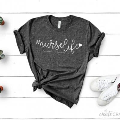 Celebrate your favorite nurse with this nurse week tshirt! #createcraftlove #cricut #nurseweek #freesvgfile