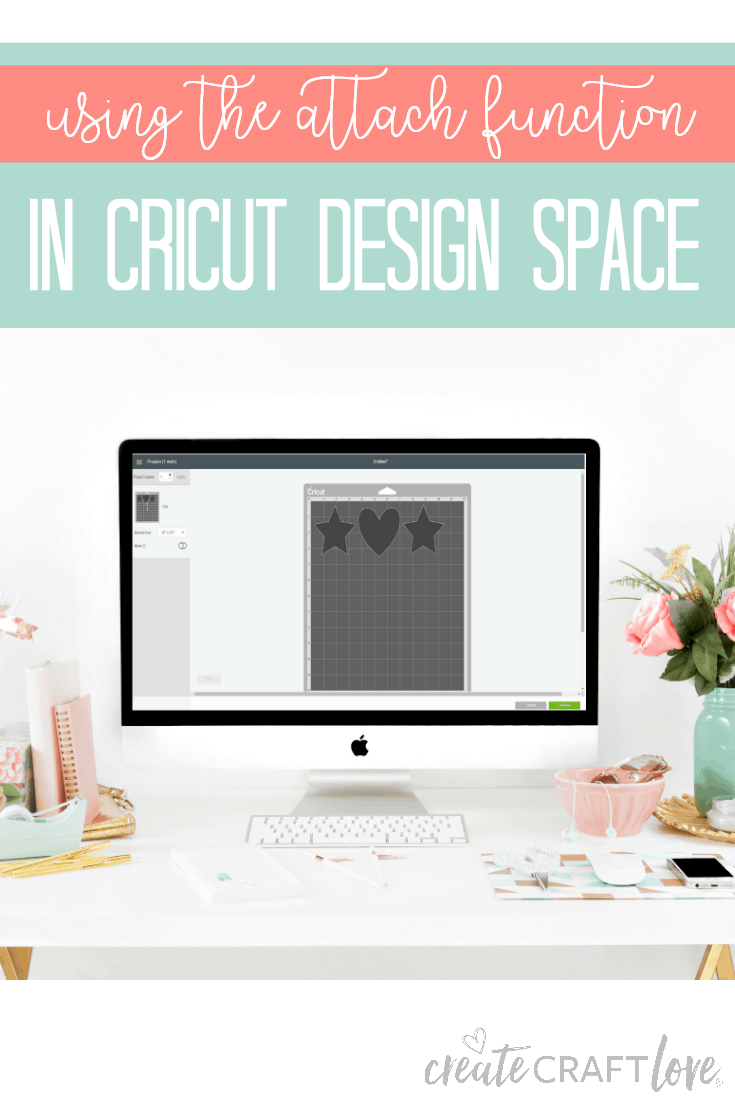 Using the attach function in Cricut Design Space! #cricut #designspace