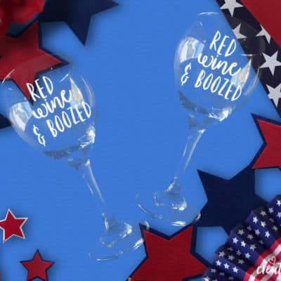 4th of July Wine Glasses #cricut #cricutmade #4thofjuly #freesvgfile