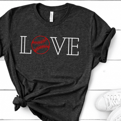 Create your own Baseball Love Shirt for the love of the game! #cricut #baseball #sports #ironon