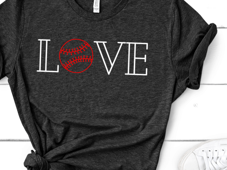 Create your own Baseball Love Shirt for the love of the game! #cricut #baseball #sports #ironon