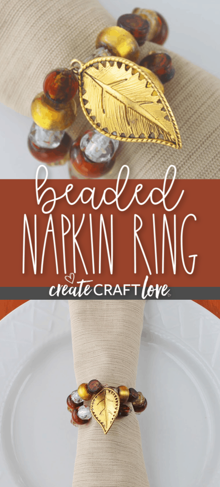 Beaded Napkin Ring for Thanksgiving
