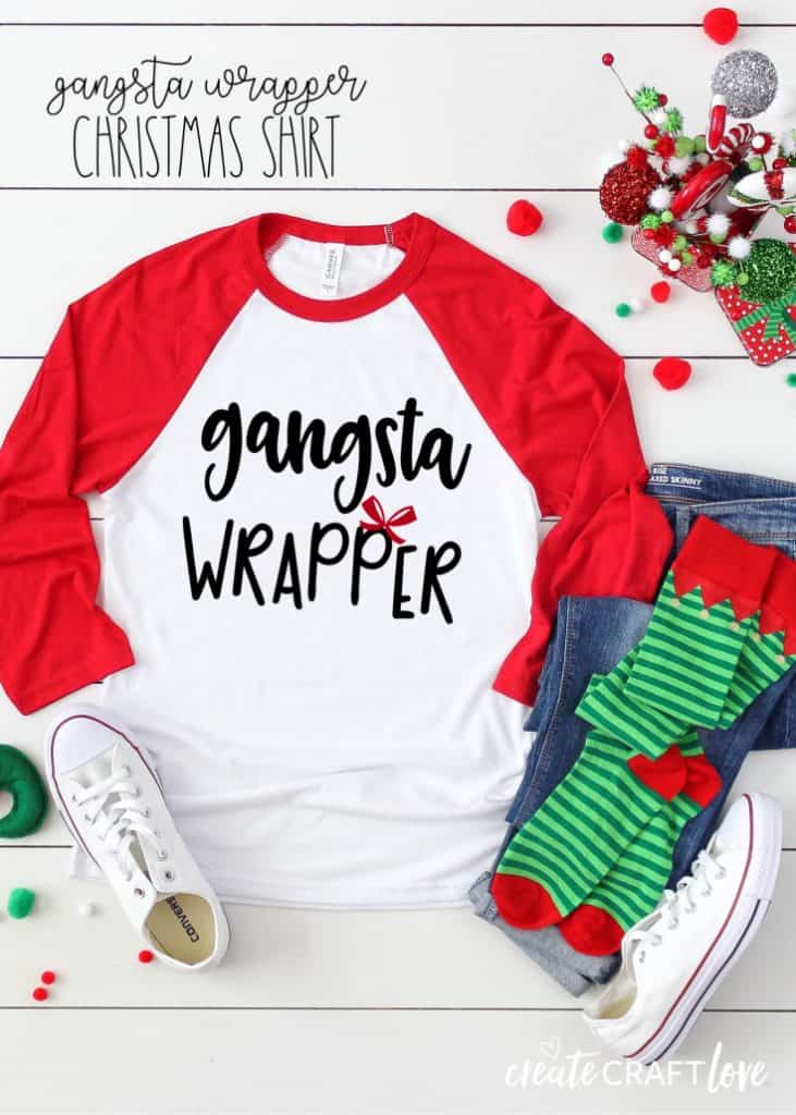 Sport our cute Gangsta Wrapper Christmas Shirt while getting your gift wrap on this holiday season!