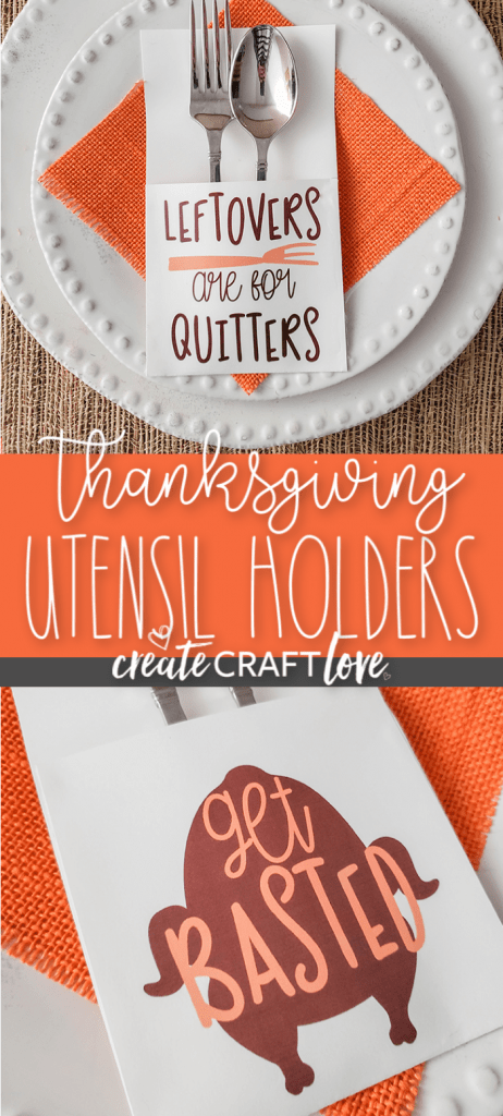 Thanksgiving Printable Utensil Holders - Create Craft Love