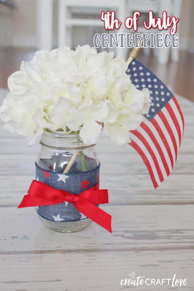 red white and blue centerpiece