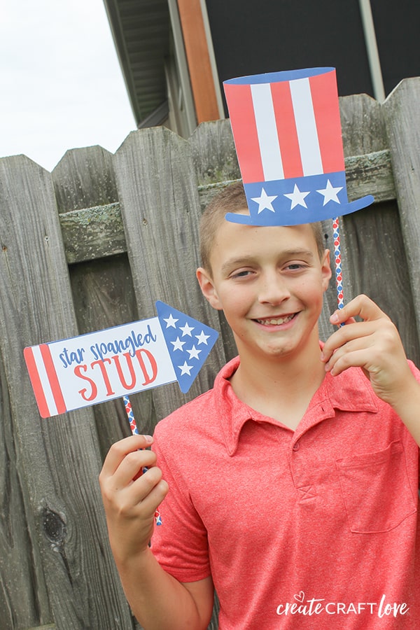 Uncle Sam hat and Star Spangled Stud Photo Props