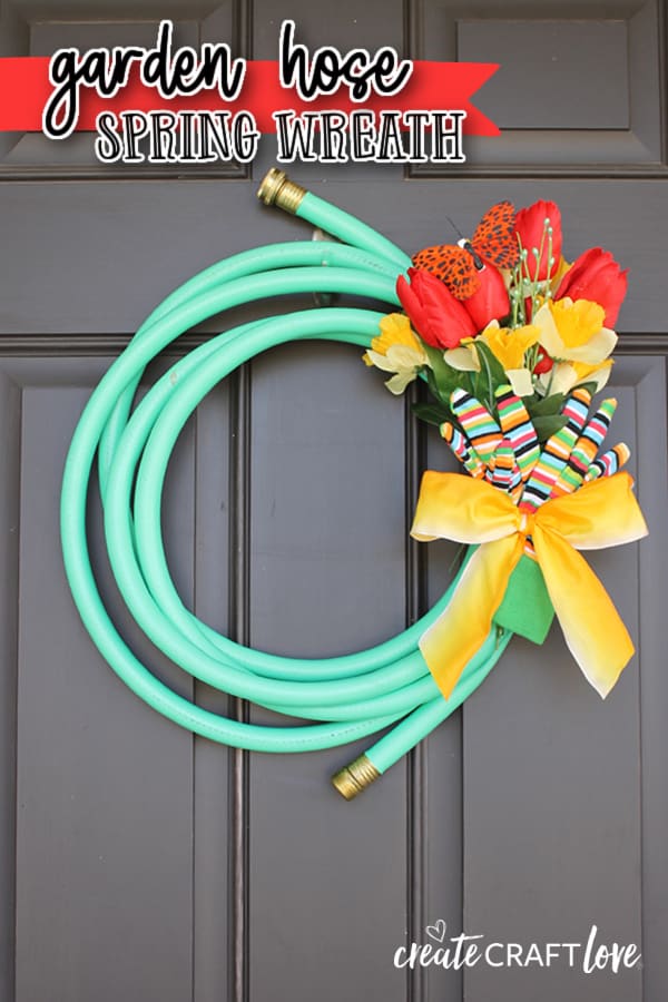 garden hose spring wreath lead