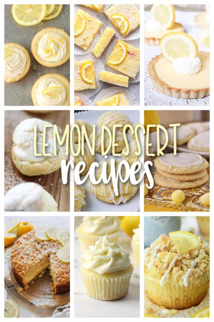 lemon dessert recipes pin