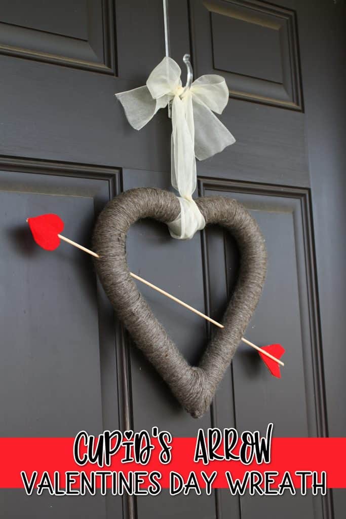 cupid's arrow valentine's day wreath lead