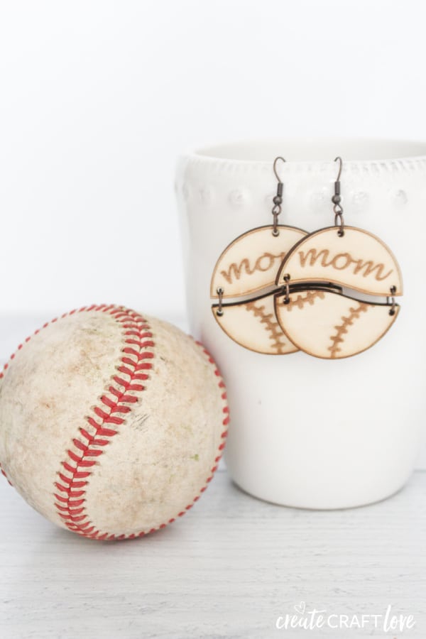 baseball earrings with xtool m1