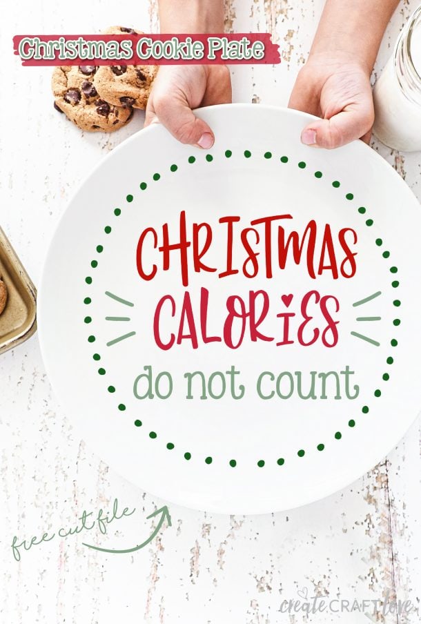 Christmas Cookie Plate | Free Cut File - Create Craft Love